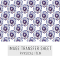 High quality water-soluble transfer paper applied on polymer clay, vibrant detailed pattern