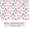 High quality water-soluble transfer paper applied on polymer clay, vibrant detailed pattern