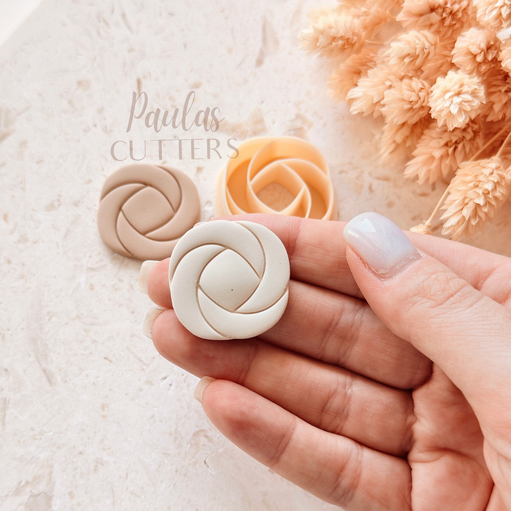 Polymer Clay Cutter, Spiral Round Shape, Abstract Earring Cutter Tool, Clay Cutter for Jewelry Making, A-30