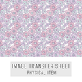 High quality water-soluble transfer paper applied on polymer clay, vibrant detailed pattern