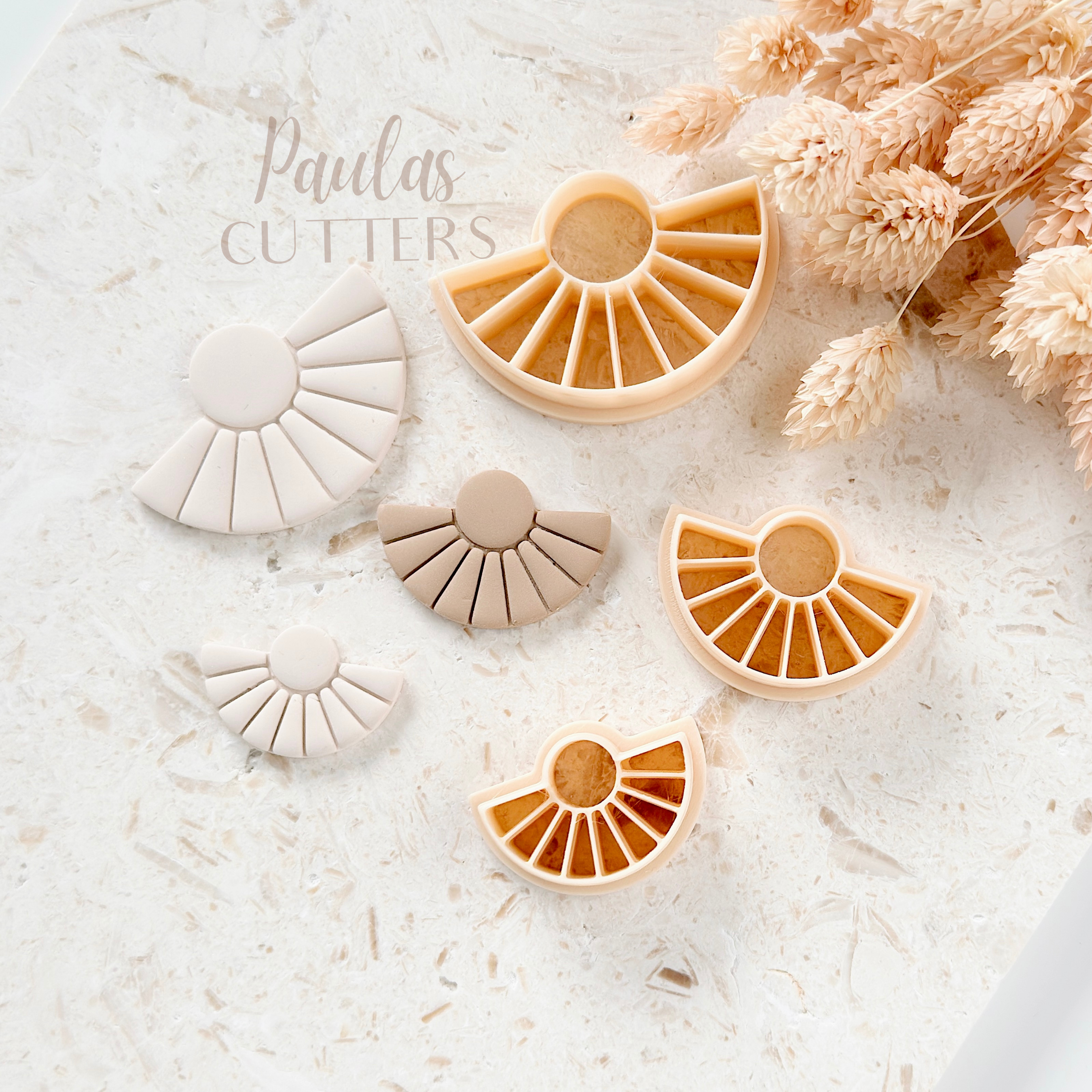 Polymer Clay Cutter, Sun Fan Shapes, Abstract Earring Cutter Tool, Clay Cutter for Jewelry Making, E-19