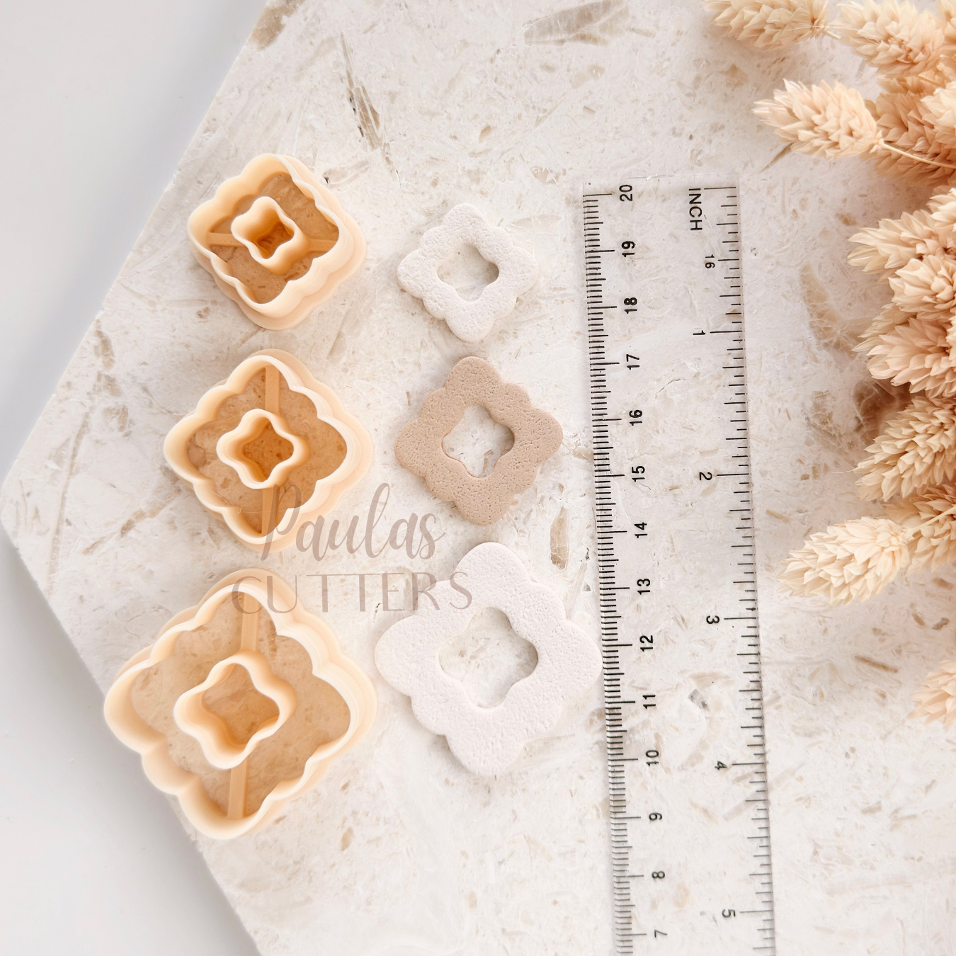 Polymer Clay Cutter, Geometric Flower Shape, Earring Cutter Tool, Clay Cutter for Jewelry Making, A-01