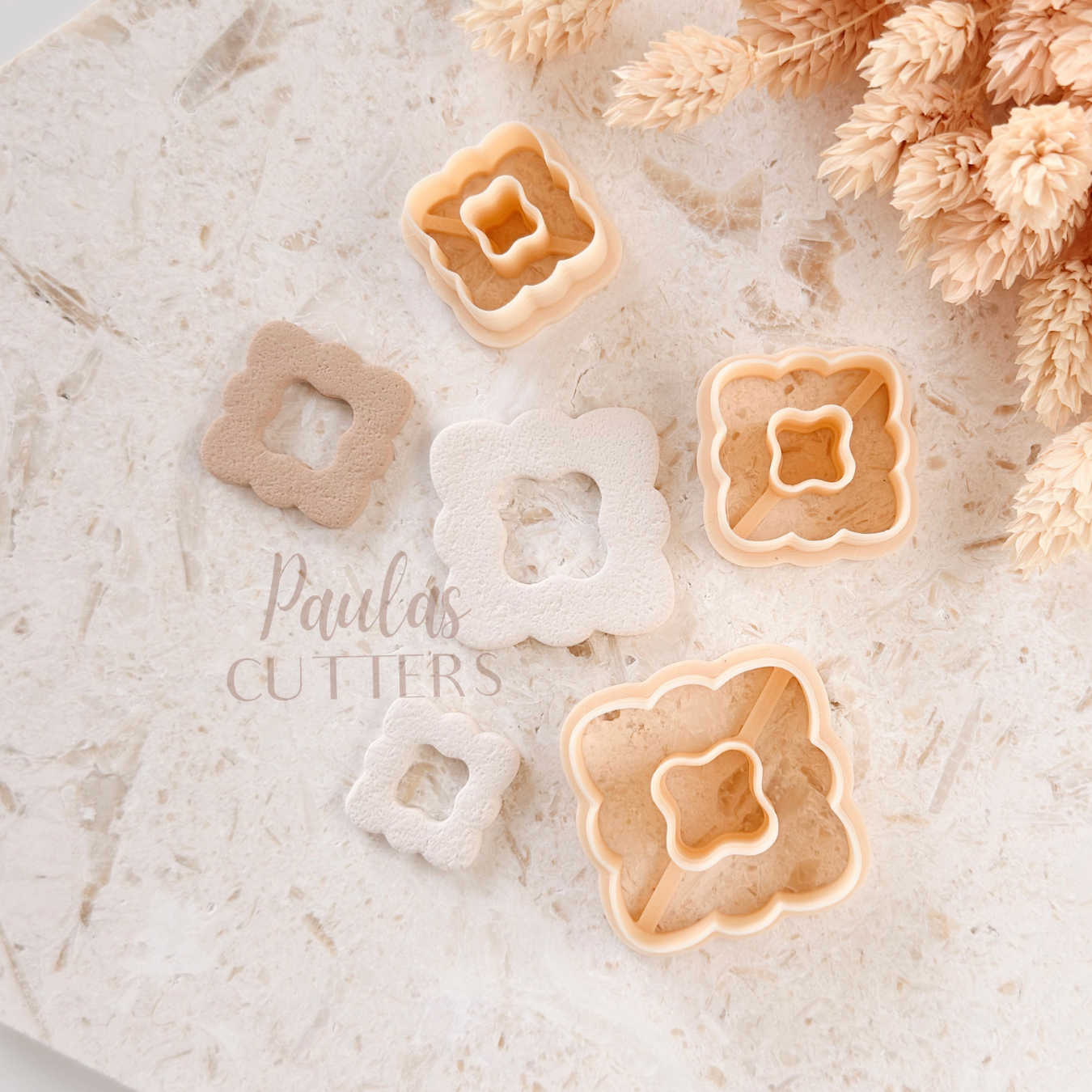 Polymer Clay Cutter, Geometric Flower Shape, Earring Cutter Tool, Clay Cutter for Jewelry Making, A-01