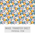 High quality water-soluble transfer paper applied on polymer clay, vibrant detailed pattern