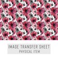 High quality water-soluble transfer paper applied on polymer clay, vibrant detailed pattern