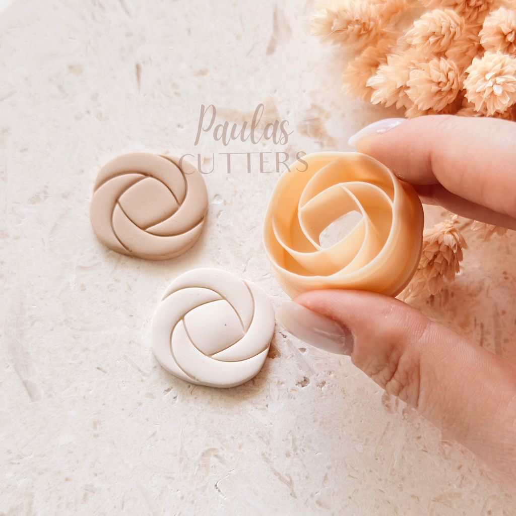 Polymer Clay Cutter, Spiral Round Shape, Abstract Earring Cutter Tool, Clay Cutter for Jewelry Making, A-30