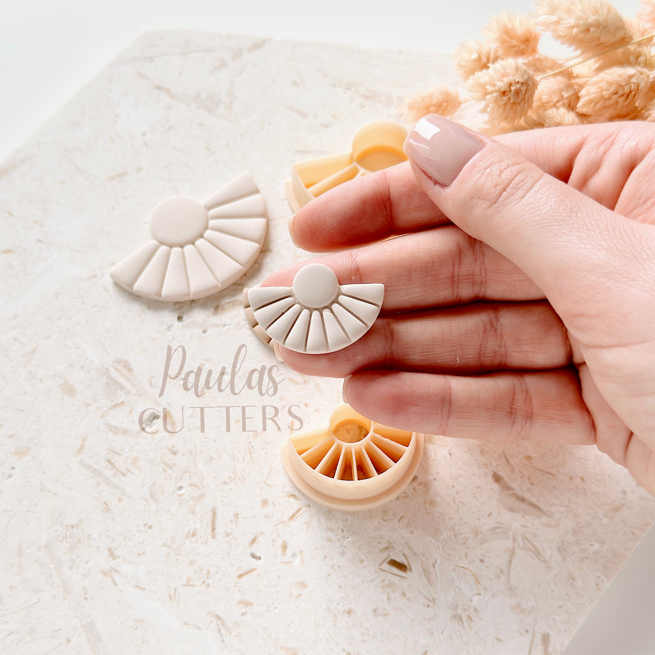 Polymer Clay Cutter, Sun Fan Shapes, Abstract Earring Cutter Tool, Clay Cutter for Jewelry Making, E-19