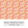 High quality water-soluble transfer paper applied on polymer clay, vibrant detailed pattern