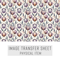 High quality water-soluble transfer paper applied on polymer clay, vibrant detailed pattern
