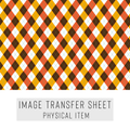 High quality water-soluble transfer paper applied on polymer clay, vibrant detailed pattern