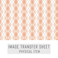 High quality water-soluble transfer paper applied on polymer clay, vibrant detailed pattern