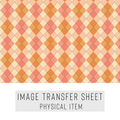 High quality water-soluble transfer paper applied on polymer clay, vibrant detailed pattern