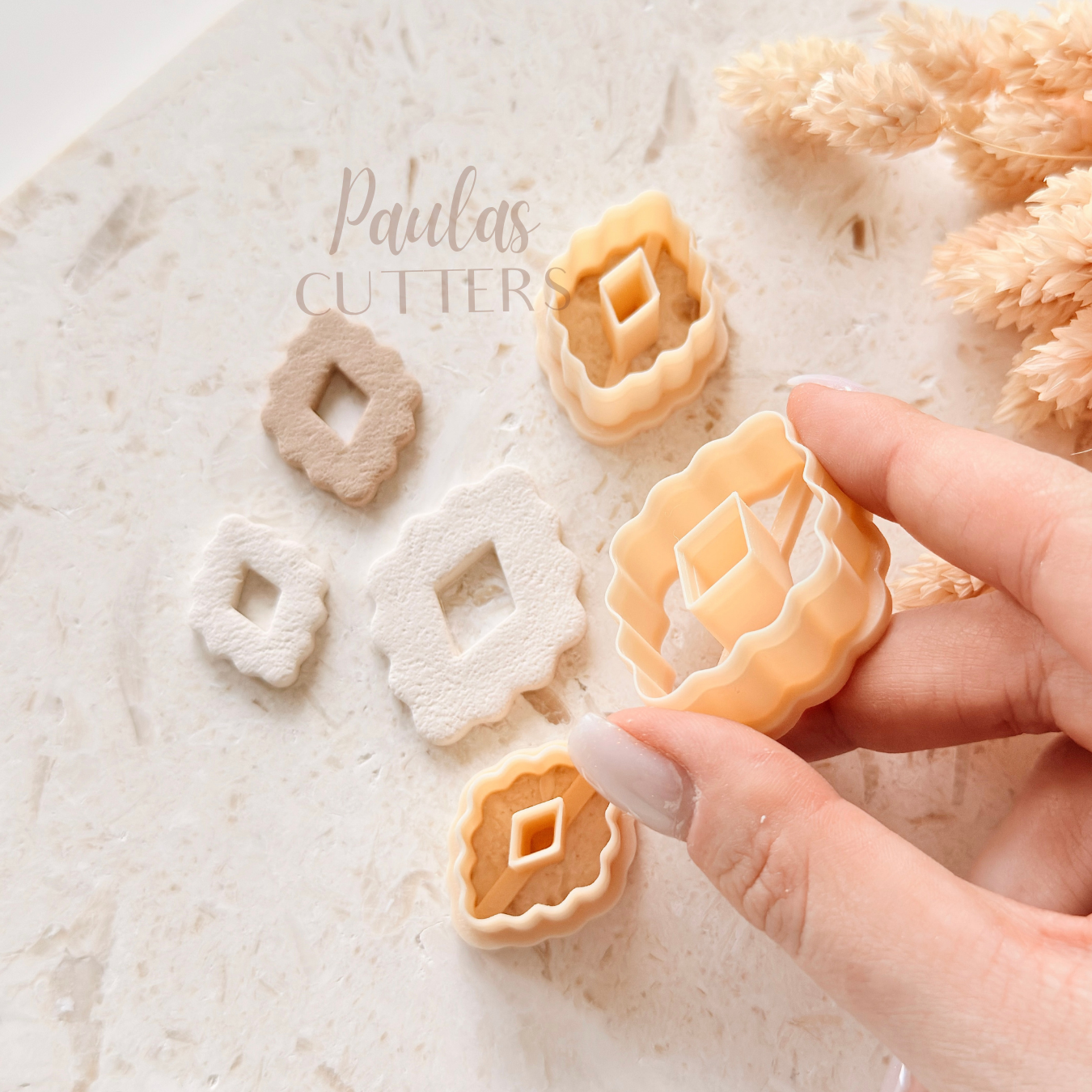 Polymer Clay Cutter, Diamond Shapes, Geometric Earring Cutter Tool, Clay Cutters for Jewelry, B-25