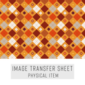 High quality water-soluble transfer paper applied on polymer clay, vibrant detailed pattern