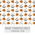 High quality water-soluble transfer paper applied on polymer clay, vibrant detailed pattern