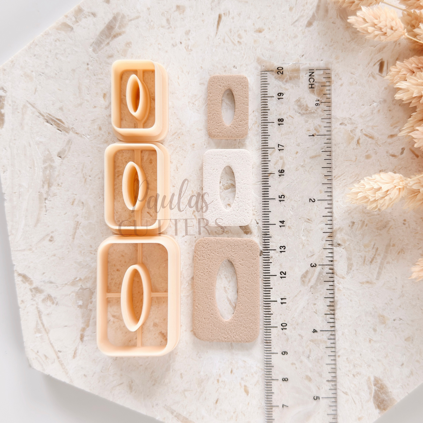 Polymer Clay Cutter, Oval & Rectangle Shape, Minimal Earring Cutter Tool, Clay Cutter for Jewelry, A-02
