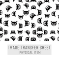 High quality water-soluble transfer paper applied on polymer clay, vibrant detailed pattern