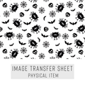 High quality water-soluble transfer paper applied on polymer clay, vibrant detailed pattern