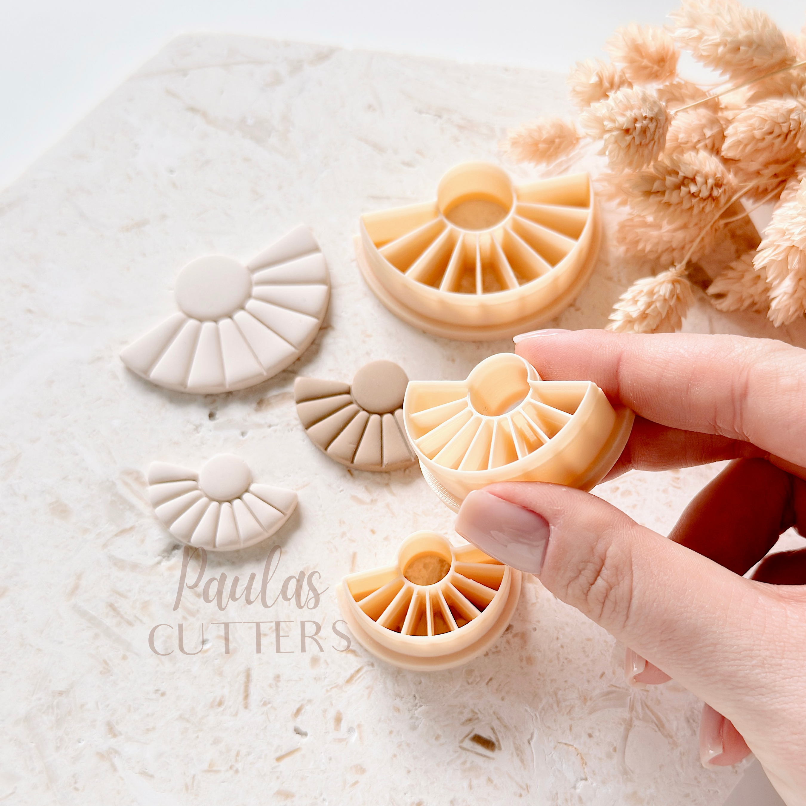 Polymer Clay Cutter, Sun Fan Shapes, Abstract Earring Cutter Tool, Clay Cutter for Jewelry Making, E-19
