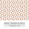 High quality water-soluble transfer paper applied on polymer clay, vibrant detailed pattern