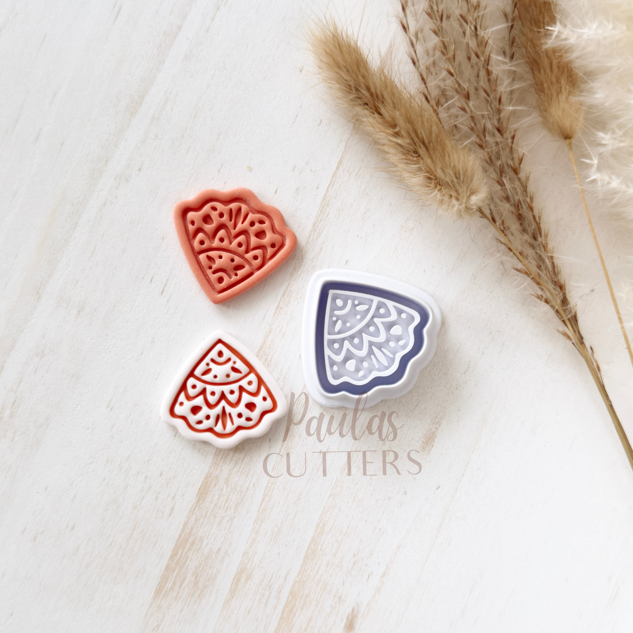 High quality polymer clay cutter creating clean sharp cuts for earrings and jewelry making