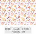 High quality water-soluble transfer paper applied on polymer clay, vibrant detailed pattern