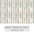 High quality water-soluble transfer paper applied on polymer clay, vibrant detailed pattern