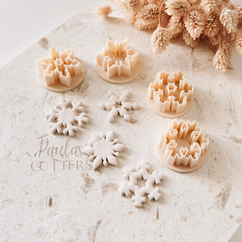 Polymer Clay Cutter, Snowflake Shape, Winter Earring Cutter Tool, Clay Cutter for Jewelry Making, D-12 / D-12 / D-13 / D14