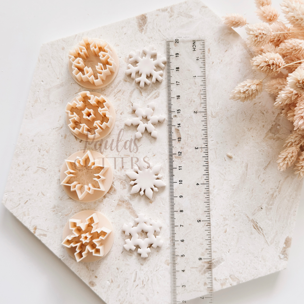 Polymer Clay Cutter, Snowflake Shape, Winter Earring Cutter Tool, Clay Cutter for Jewelry Making, D-12 / D-12 / D-13 / D14