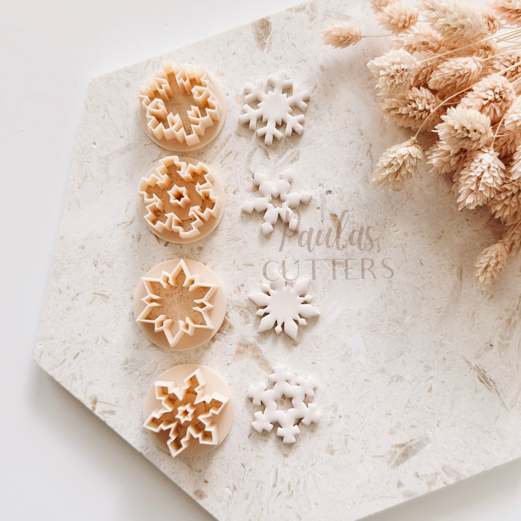 Polymer Clay Cutter, Snowflake Shape, Winter Earring Cutter Tool, Clay Cutter for Jewelry Making, D-12 / D-12 / D-13 / D14