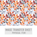 High quality water-soluble transfer paper applied on polymer clay, vibrant detailed pattern