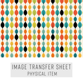 High quality water-soluble transfer paper applied on polymer clay, vibrant detailed pattern
