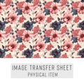 High quality water-soluble transfer paper applied on polymer clay, vibrant detailed pattern