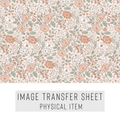 High quality water-soluble transfer paper applied on polymer clay, vibrant detailed pattern
