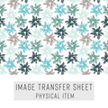 High quality water-soluble transfer paper applied on polymer clay, vibrant detailed pattern