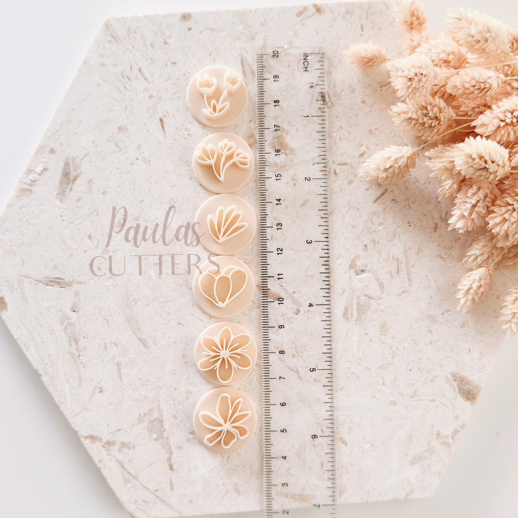 Polymer Clay Cutter, Flower Stamp Tool, Mini Floral Embossing Tool, Clay Tool for Jewelry Making, D-29