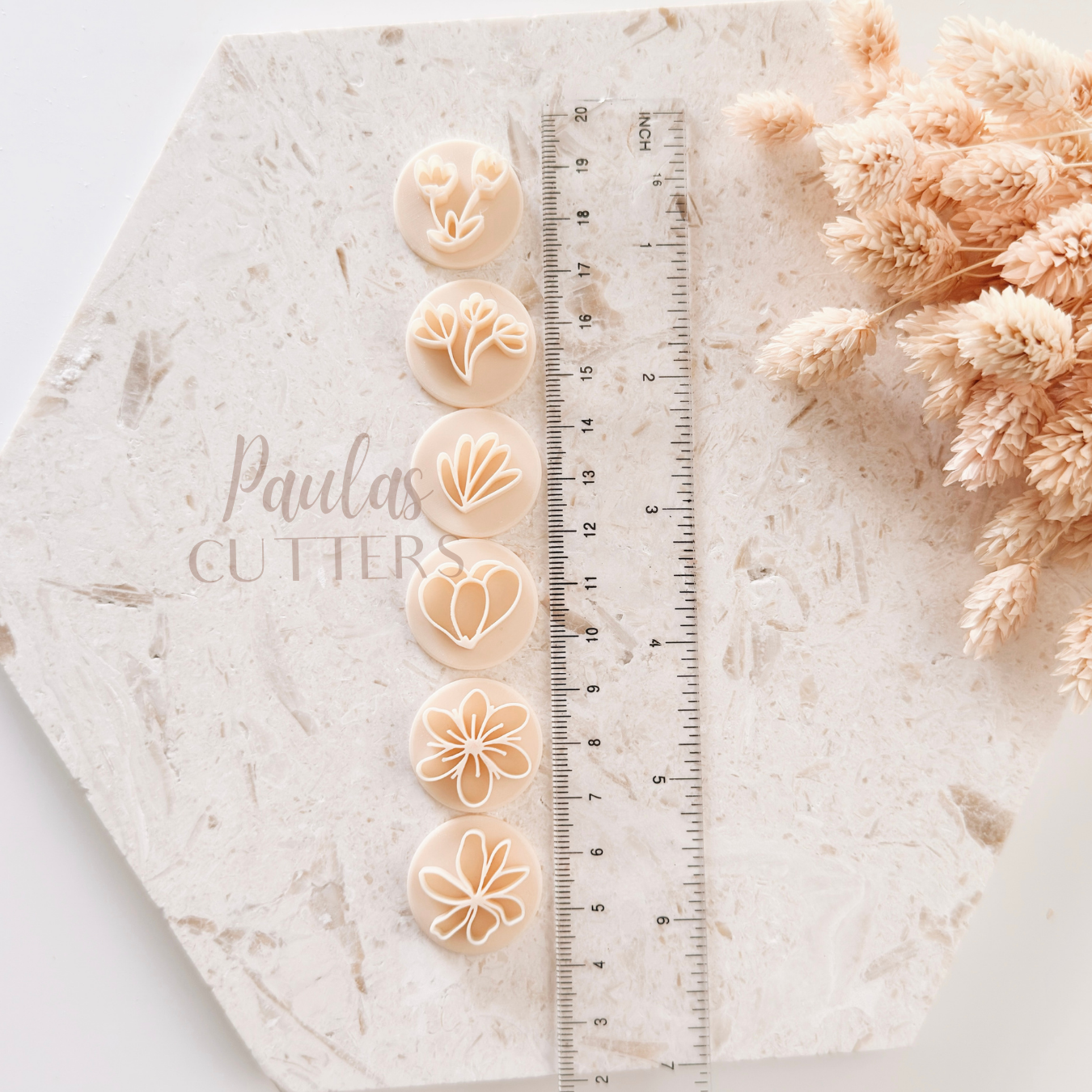 Polymer Clay Cutter, Flower Stamp Tool, Mini Floral Embossing Tool, Clay Tool for Jewelry Making, D-29