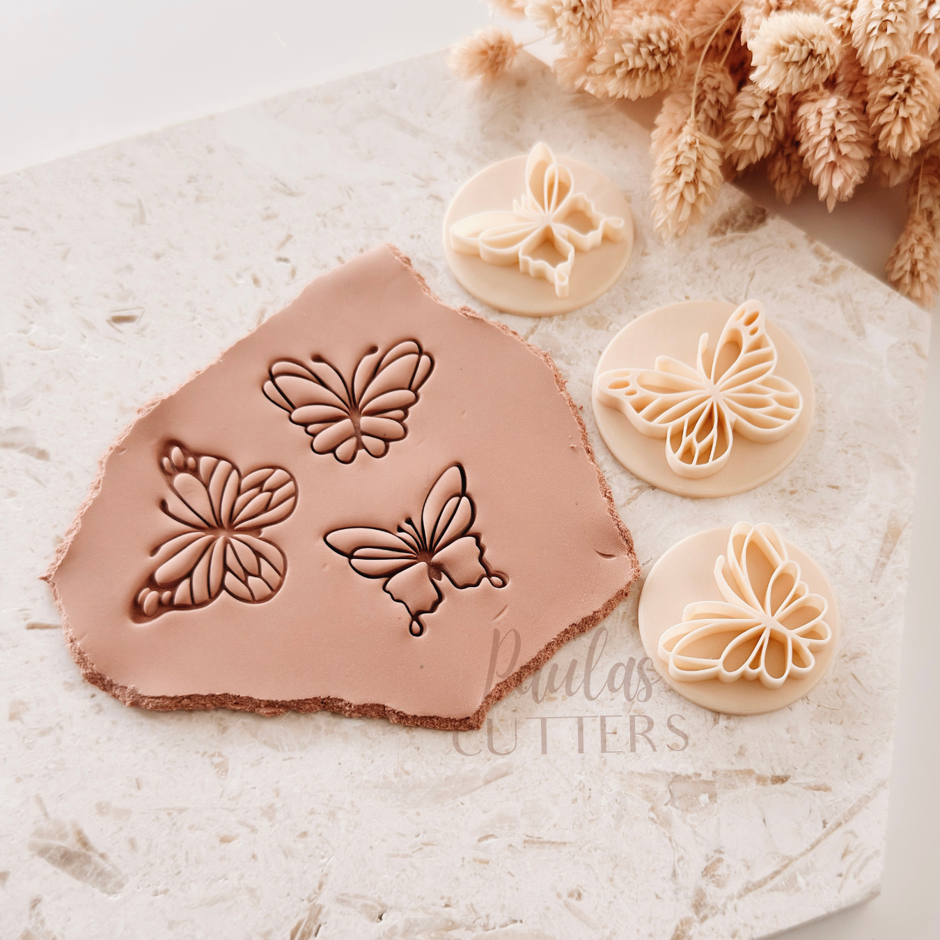 Polymer Clay Cutter, Butterfly Stamp Tool, Clay Embossing Tool for Jewelry Making, D-27