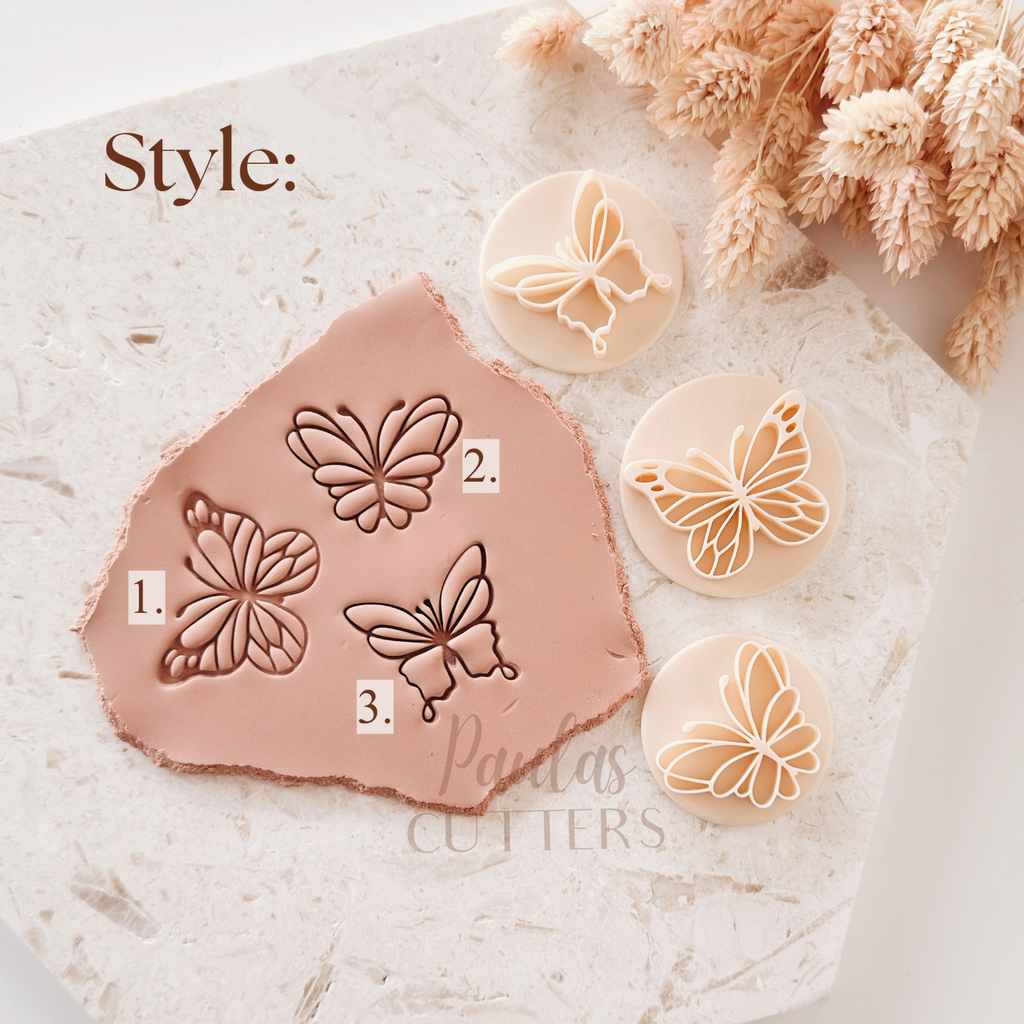 Polymer Clay Cutter, Butterfly Stamp Tool, Clay Embossing Tool for Jewelry Making, D-27