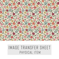 High quality water-soluble transfer paper applied on polymer clay, vibrant detailed pattern
