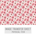 High quality water-soluble transfer paper applied on polymer clay, vibrant detailed pattern
