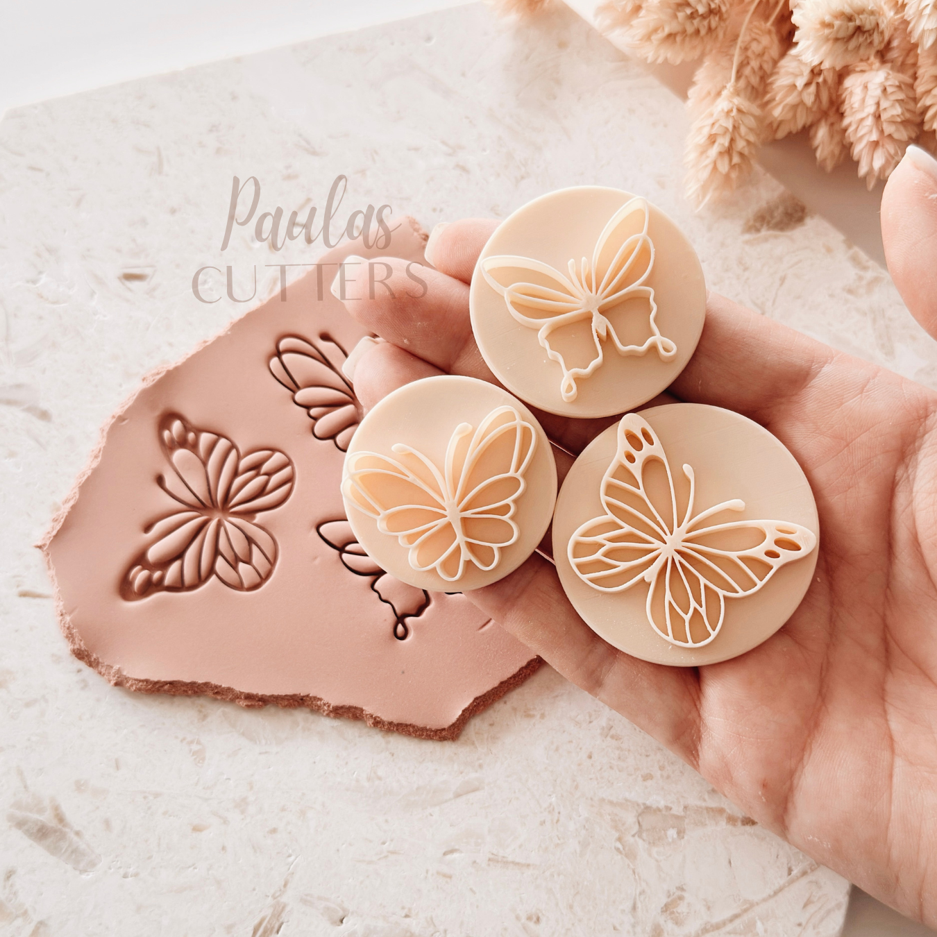 Polymer Clay Cutter, Butterfly Stamp Tool, Clay Embossing Tool for Jewelry Making, D-27