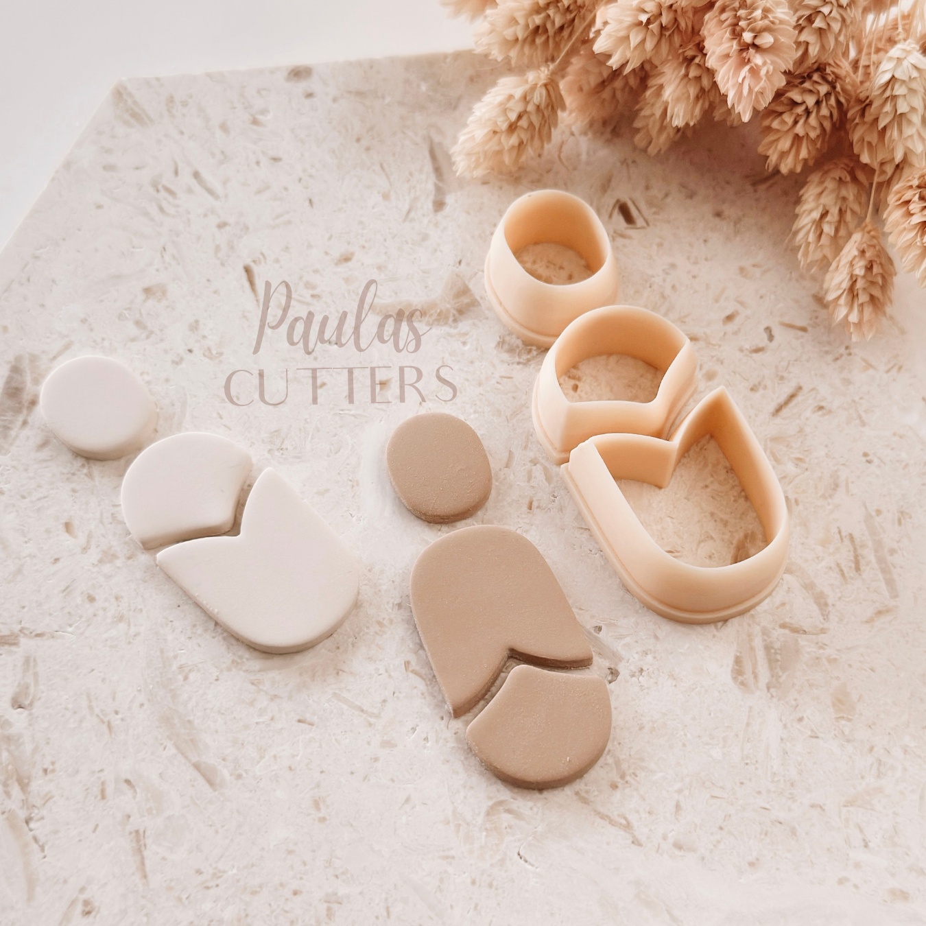 Polymer Clay Cutter, Oval Shapes, Minimal Earring Cutter Tool, Clay Cutters for Jewelry Making, C-04