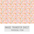 High quality water-soluble transfer paper applied on polymer clay, vibrant detailed pattern