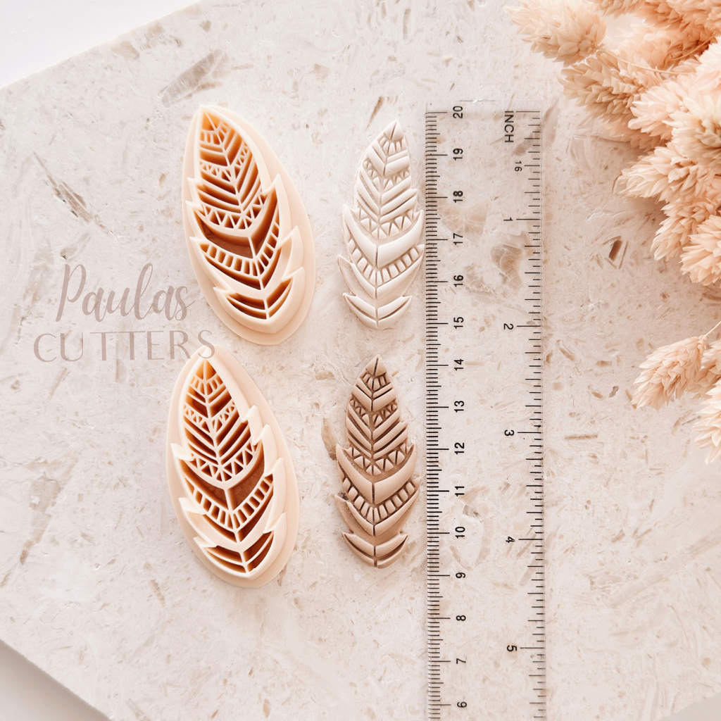 Polymer Clay Cutter, Feather Shape, Boho Earring Cutter Tool, Clay Cutter for Jewelry Making, D-05
