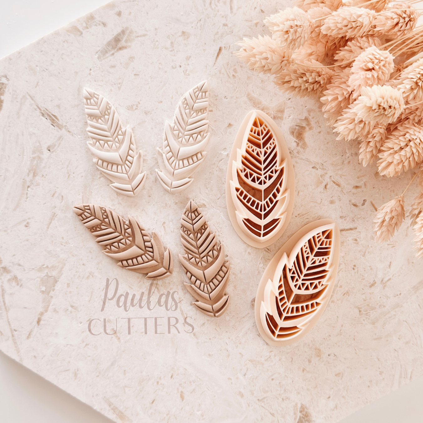 Polymer Clay Cutter, Feather Shape, Boho Earring Cutter Tool, Clay Cutter for Jewelry Making, D-05