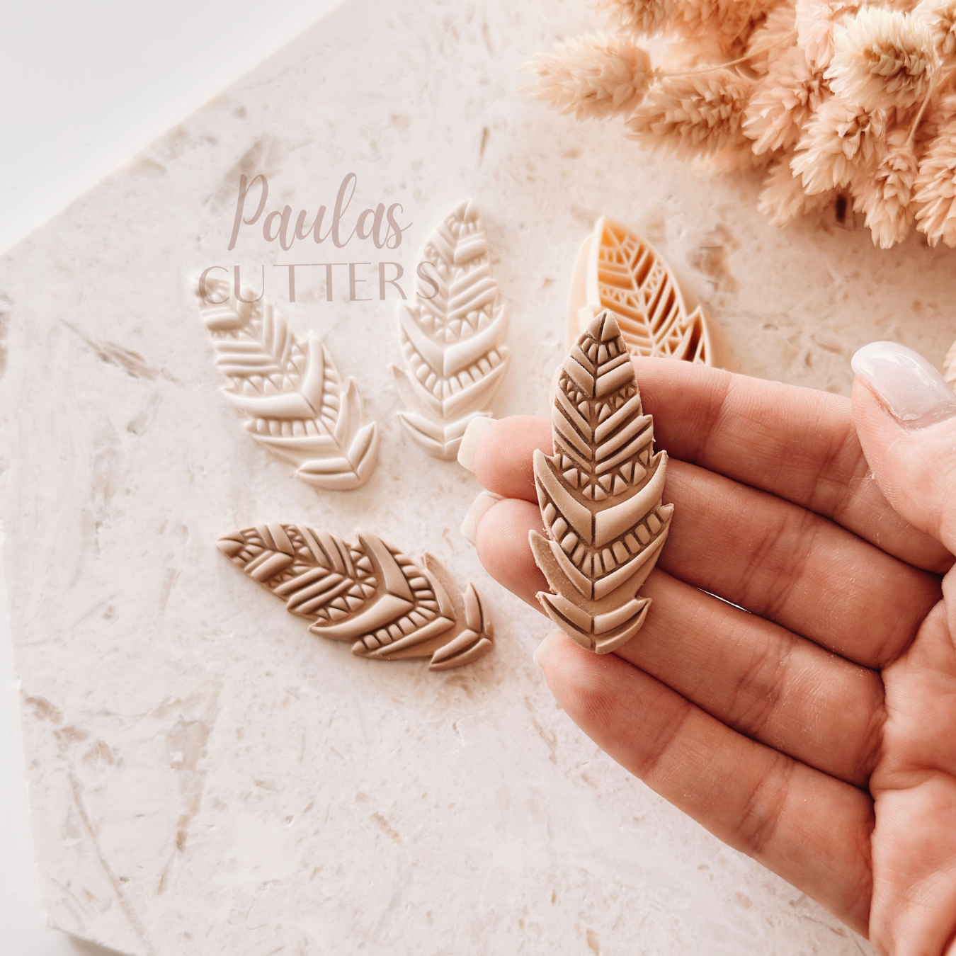 Polymer Clay Cutter, Feather Shape, Boho Earring Cutter Tool, Clay Cutter for Jewelry Making, D-05