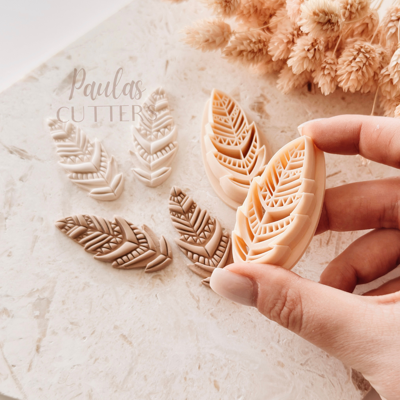 Polymer Clay Cutter, Feather Shape, Boho Earring Cutter Tool, Clay Cutter for Jewelry Making, D-05