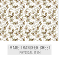High quality water-soluble transfer paper applied on polymer clay, vibrant detailed pattern