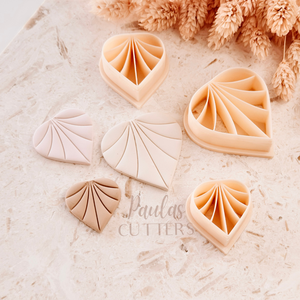 Polymer Clay Cutter, Fan Leaf Shape, Botanical Earring Cutter Tool, Clay Cutter for Jewelry Making, C-14